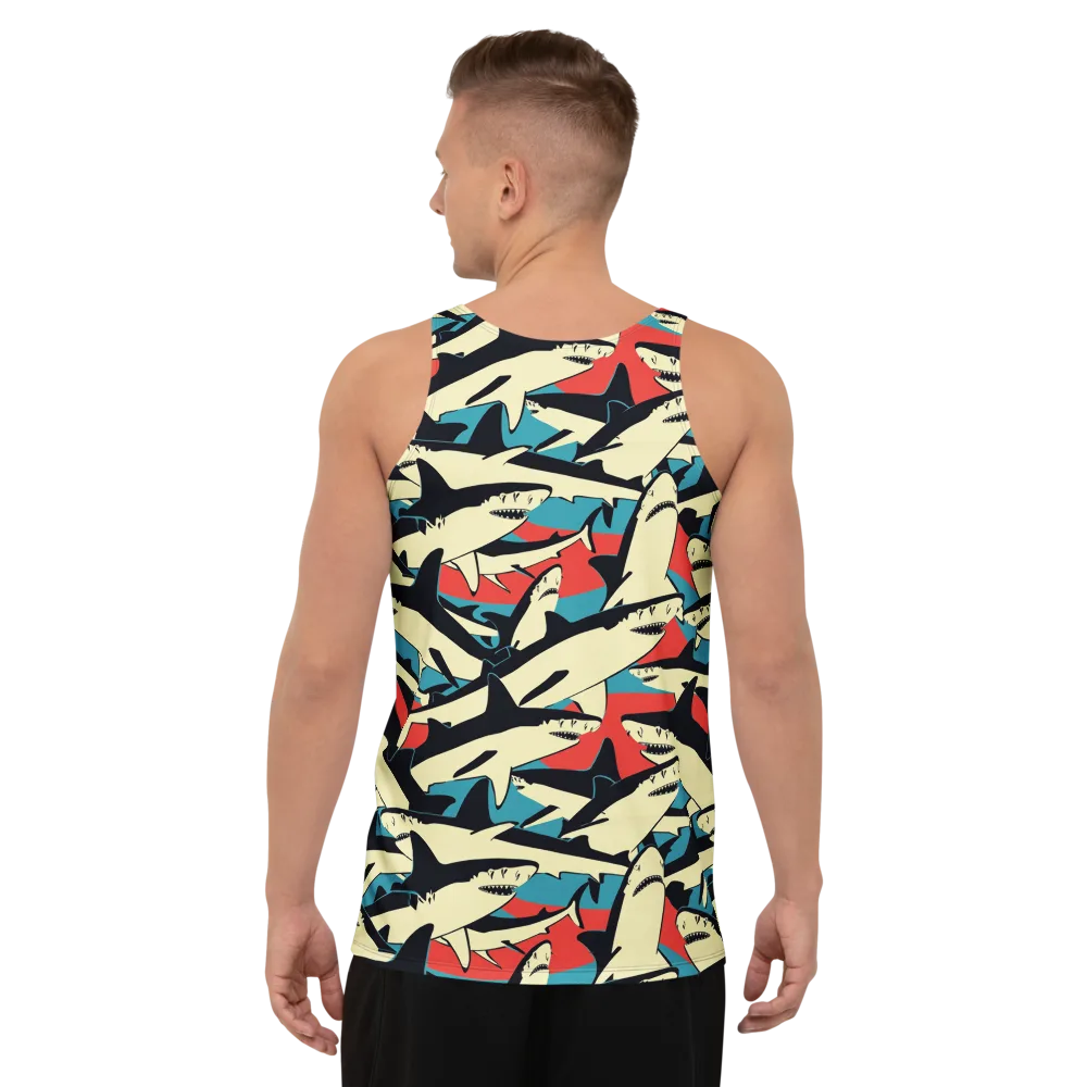 Jaws of Summer on Men's Tank Top — Back