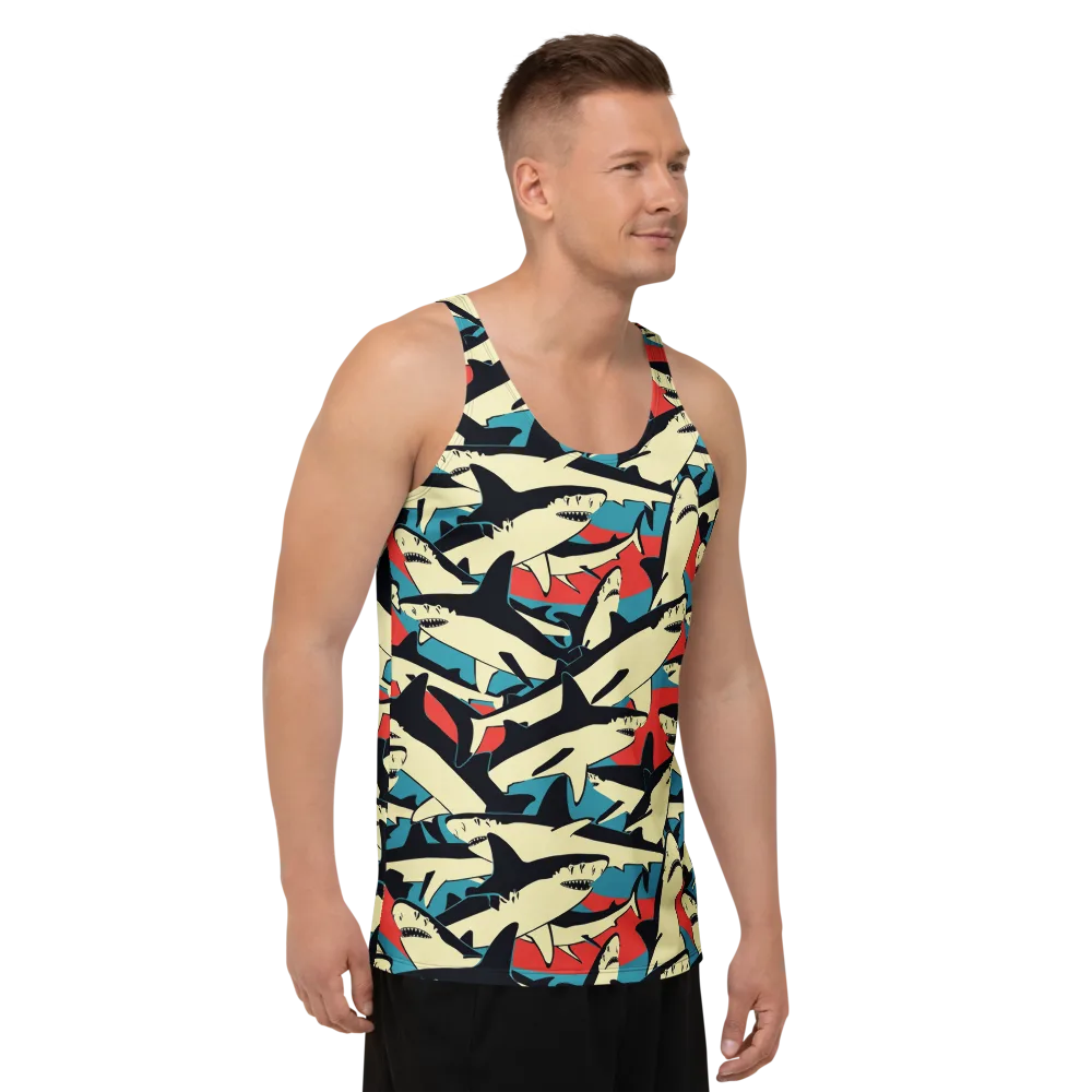 Jaws of Summer on Men's Tank Top — Right Front