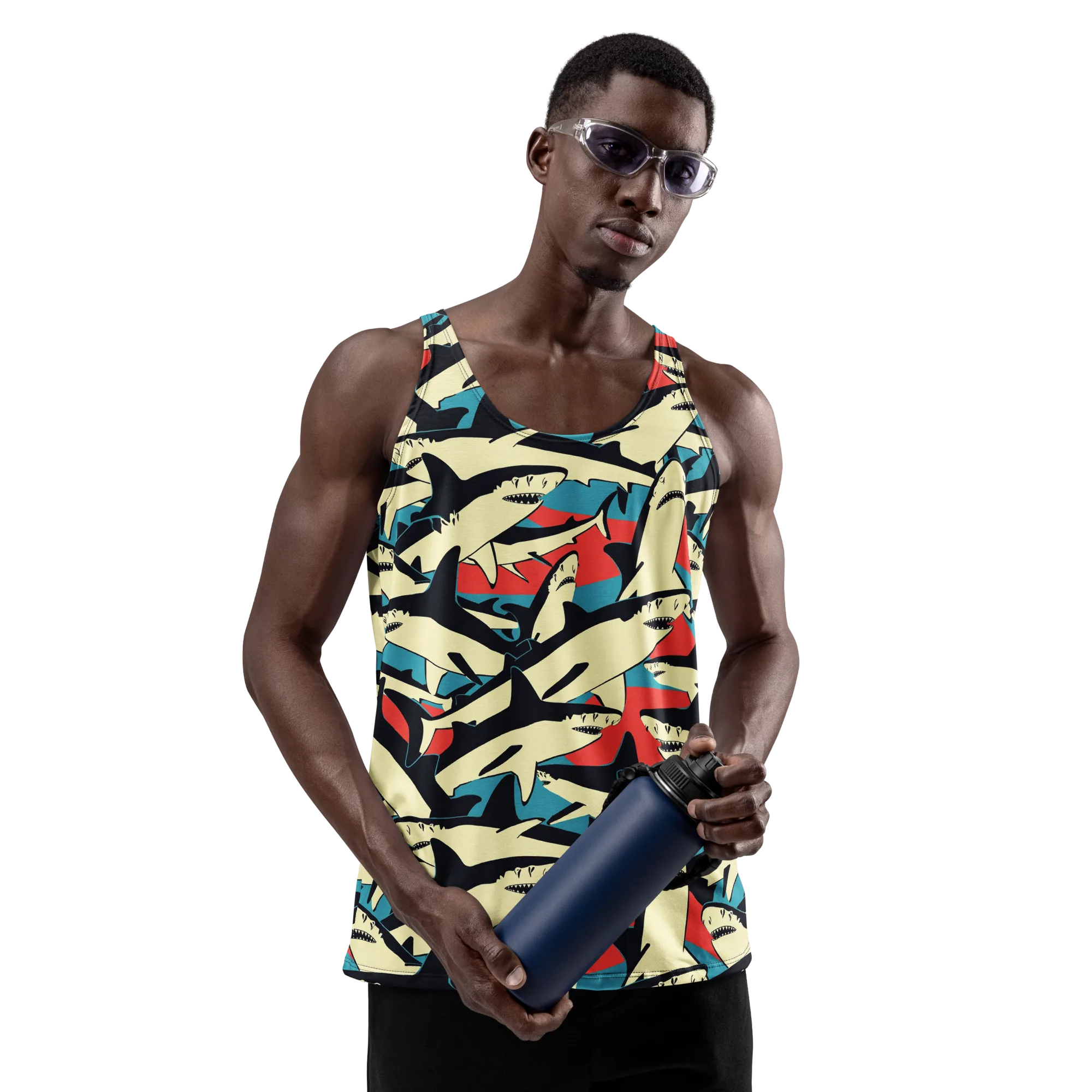 Jaws of Summer on Men's Tank Top — Front