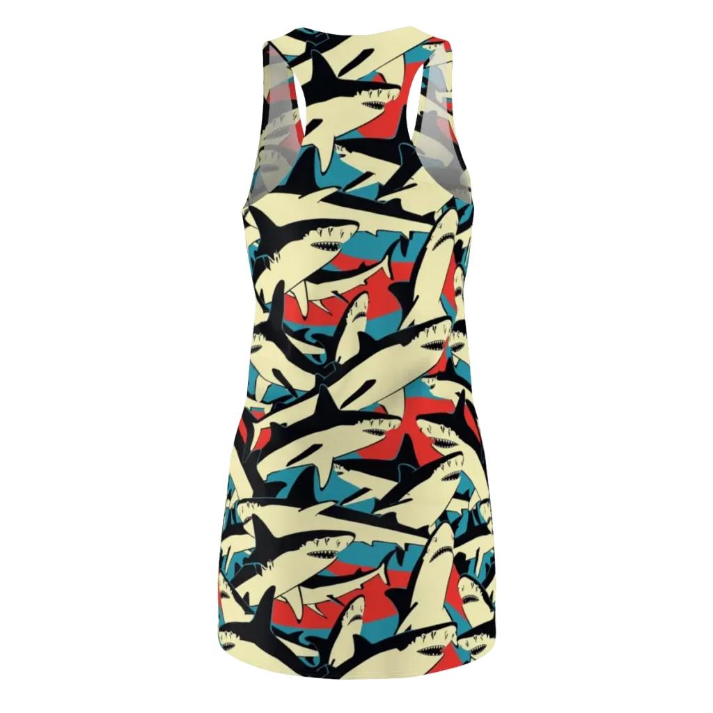 Jaws of Summer on Racerback Dress — Back