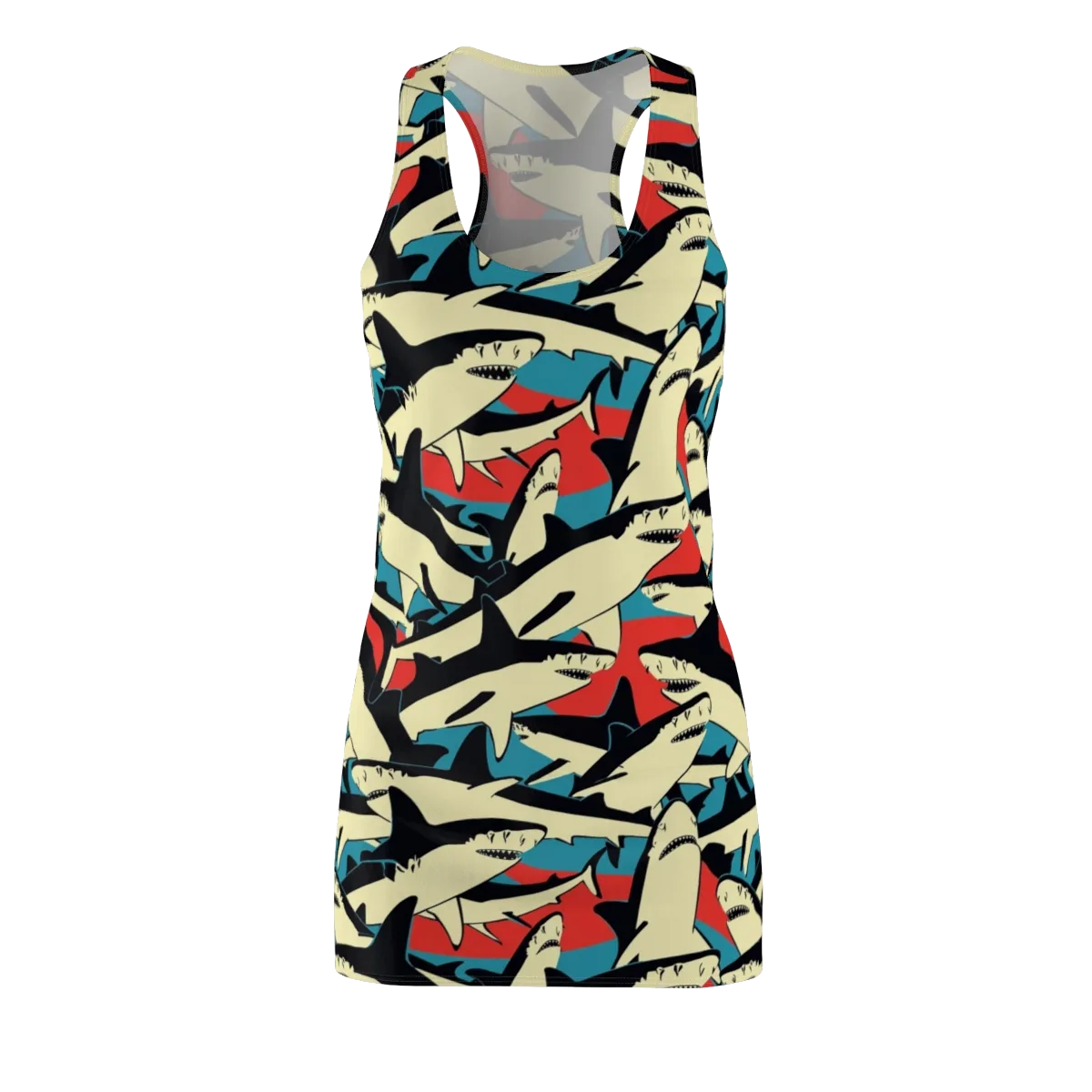 Jaws of Summer on Racerback Dress — Front