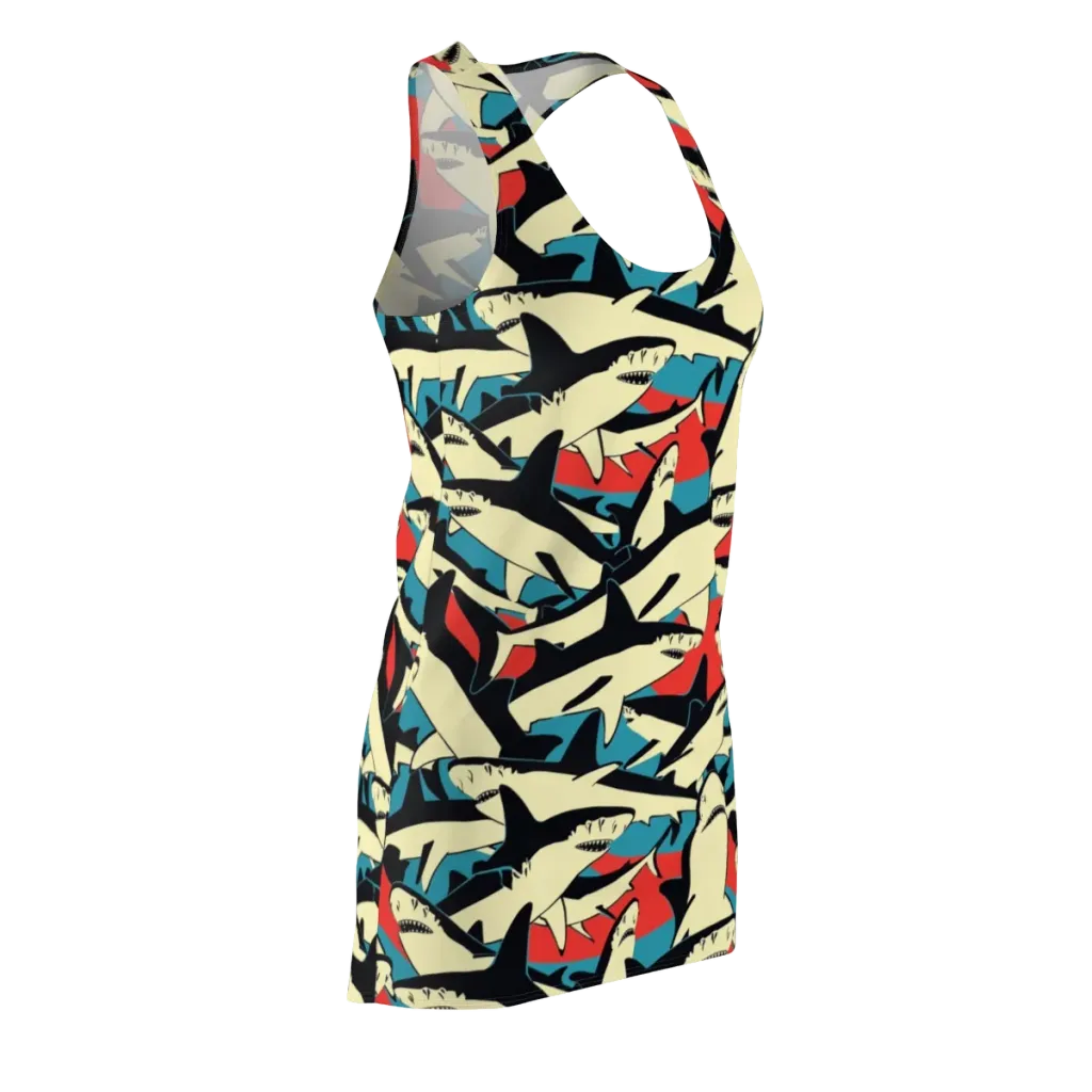 Jaws of Summer on Racerback Dress — Front Side