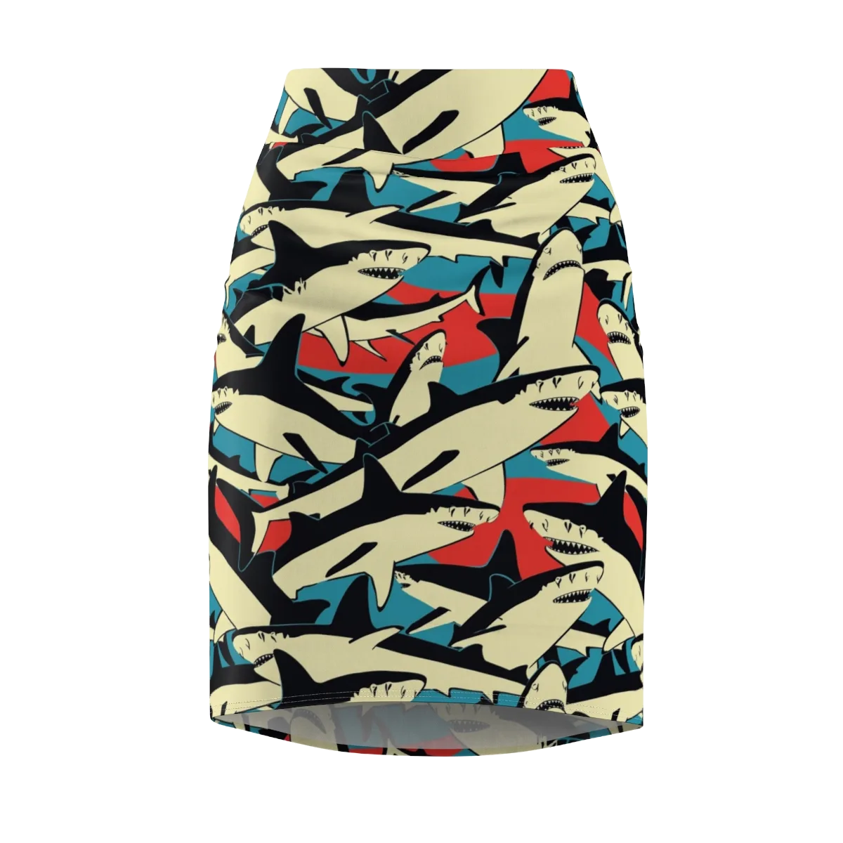 Jaws of Summer on Pencil Skirt — Front