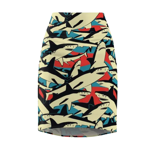 Jaws of Summer on a Pencil Skirt