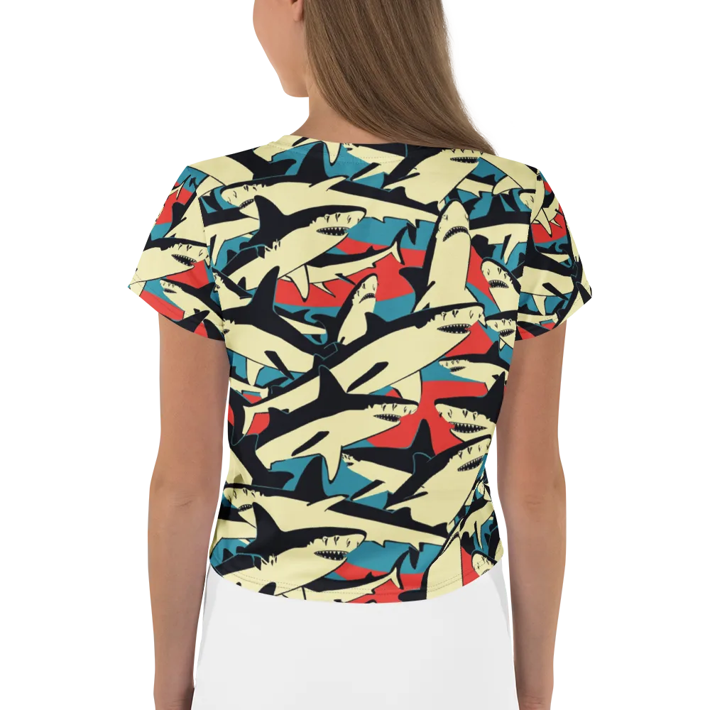 Jaws of Summer on Crop Tee — Back