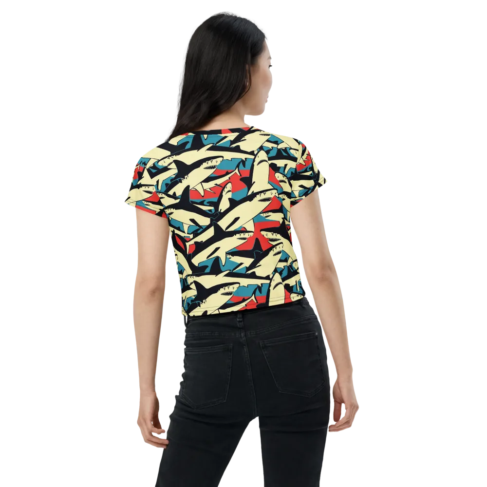 Jaws of Summer on Crop Tee — Back