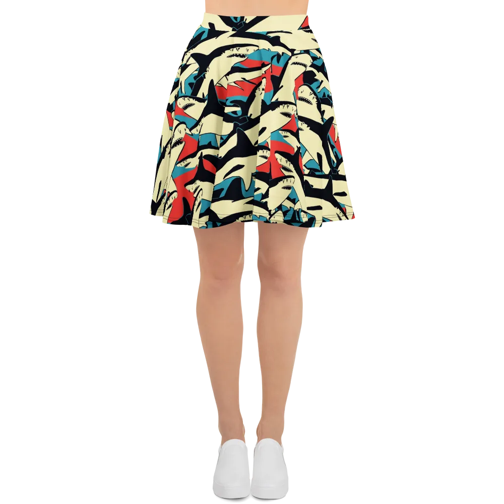 Jaws of Summer on Skater Skirt — Front