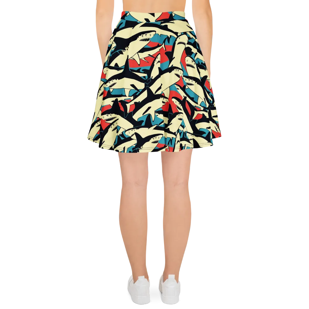 Jaws of Summer on Skater Skirt — Back