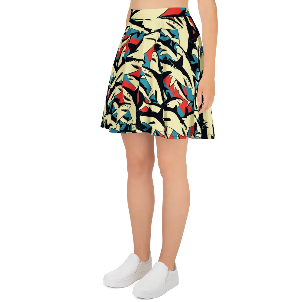 Jaws of Summer on Skater Skirt — Left