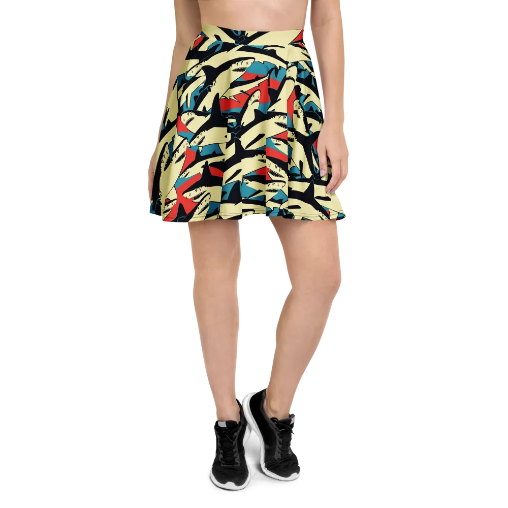 Jaws of Summer on Skater Skirt — Front
