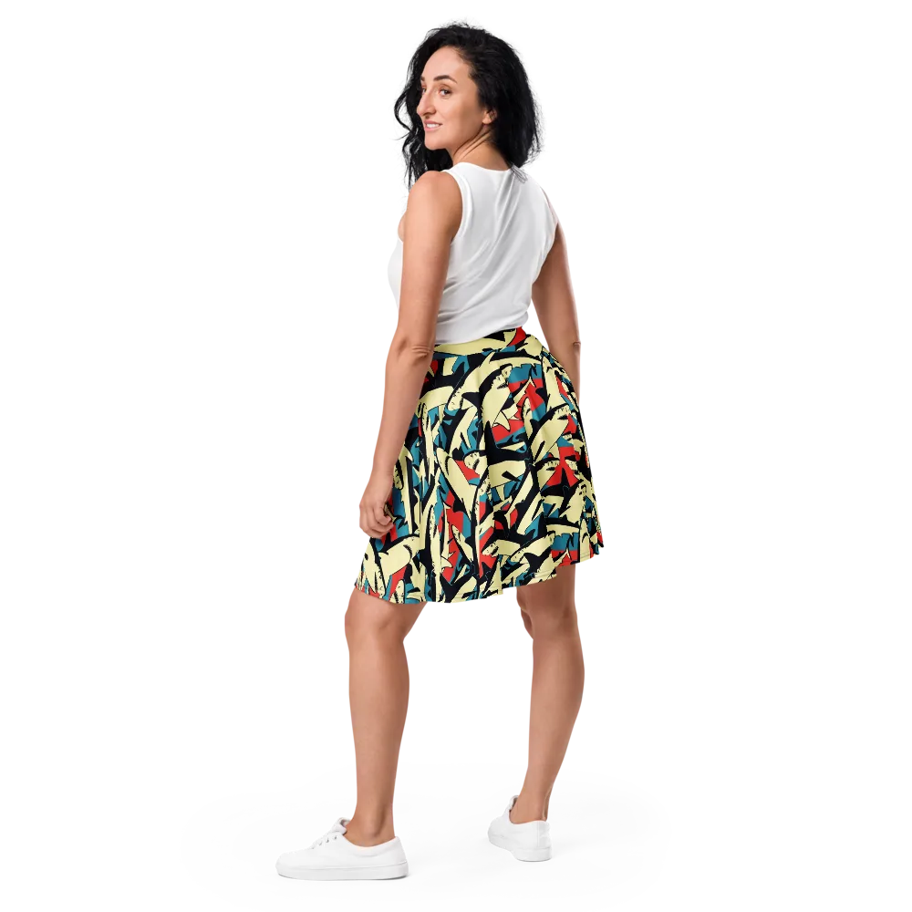 Jaws of Summer on Skater Skirt — Back