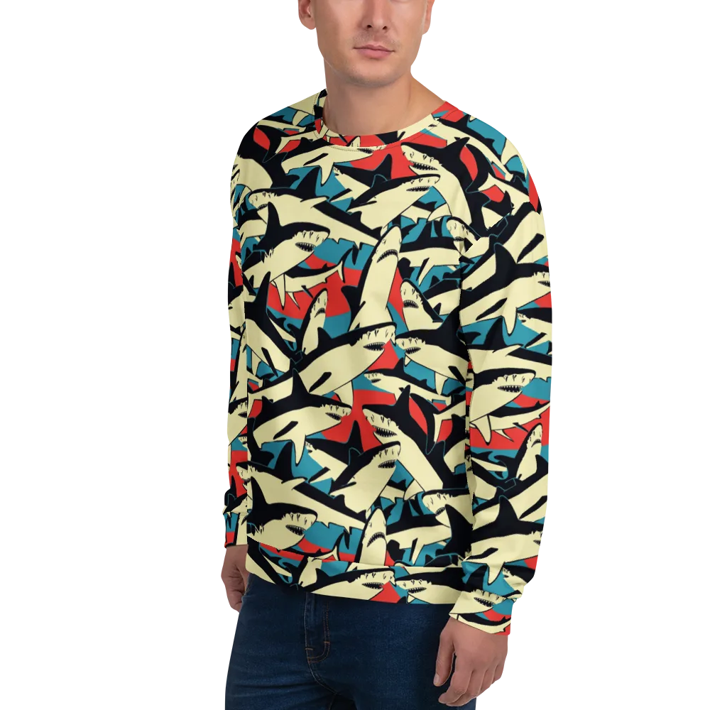 Jaws of Summer on Sweatshirt — Left Front