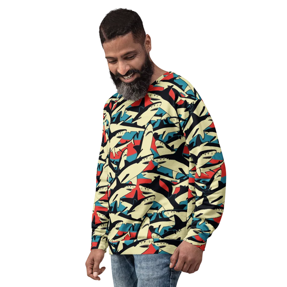 Jaws of Summer on Sweatshirt — Left Front
