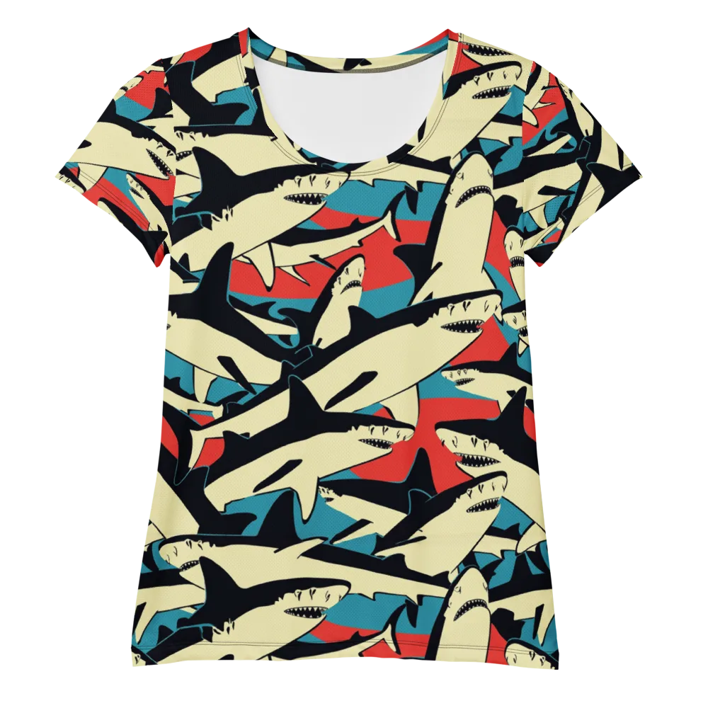 Jaws of Summer on Women's Athletic T-Shirt — Front