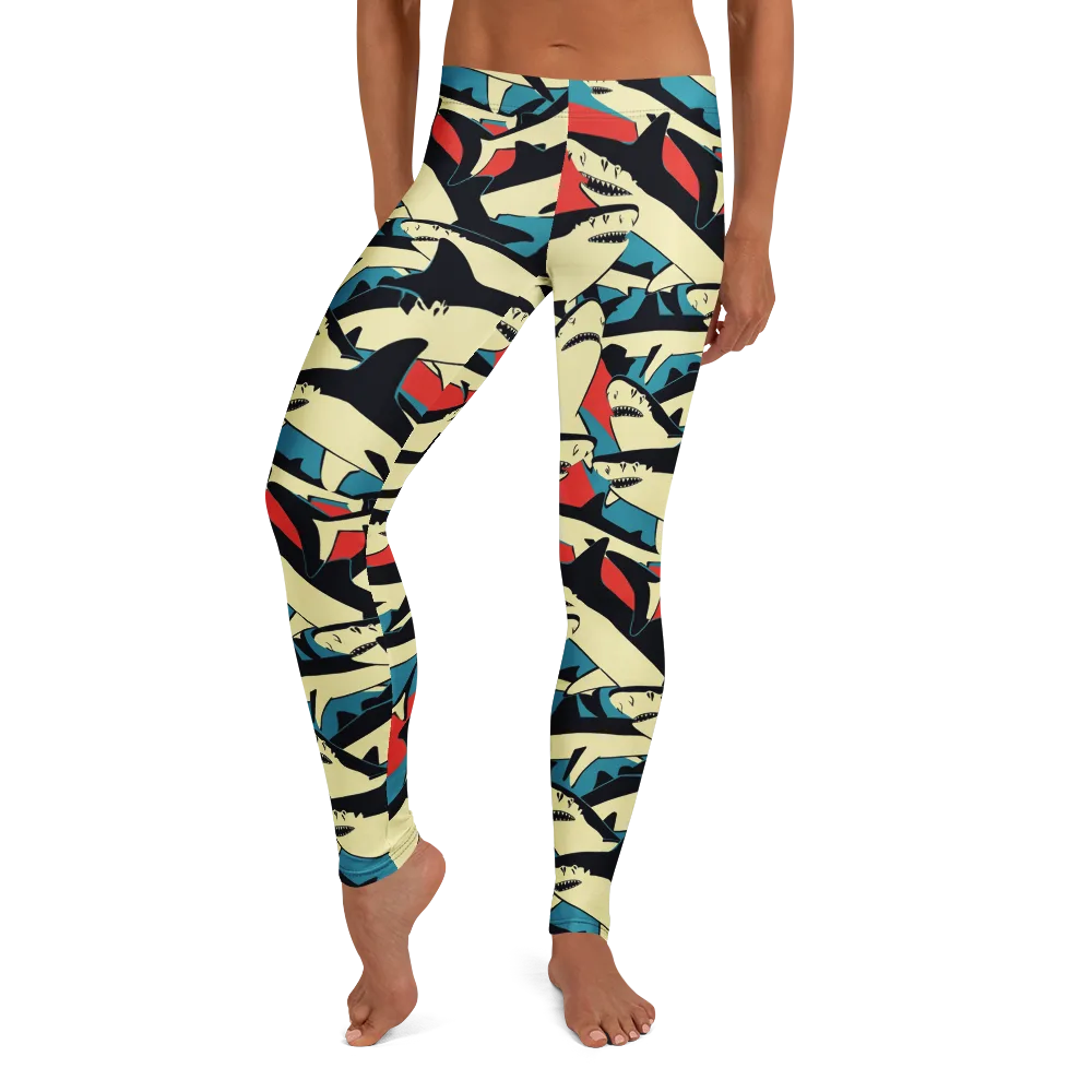 Jaws of Summer on Leggings — Front