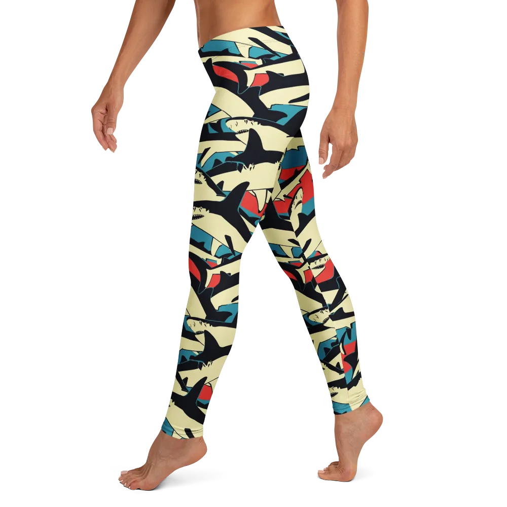 Jaws of Summer on Leggings — Left