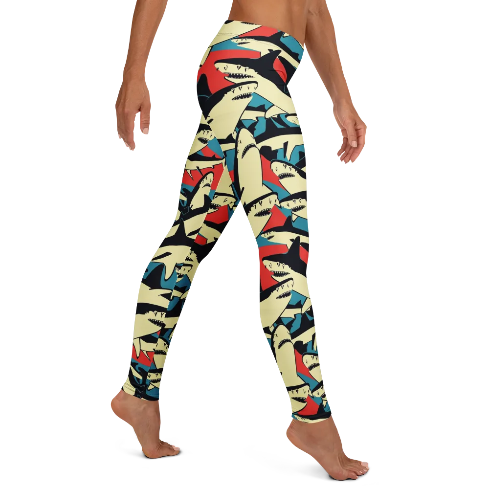 Jaws of Summer on Leggings — Right