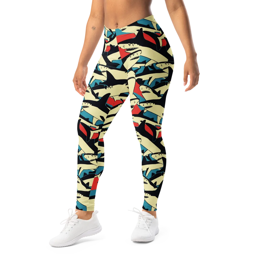 Jaws of Summer on Leggings — Left Front