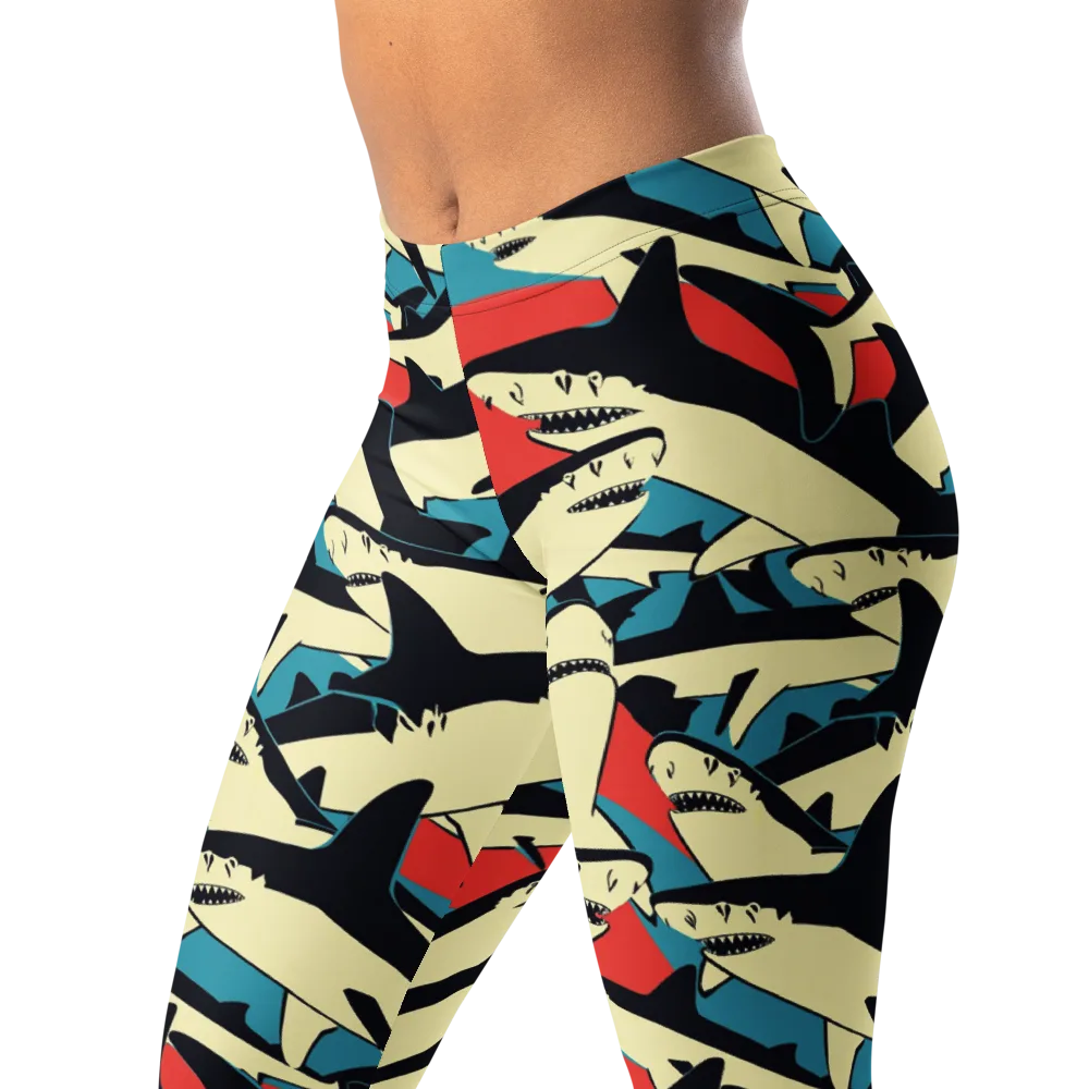 Jaws of Summer on Leggings — Left Front