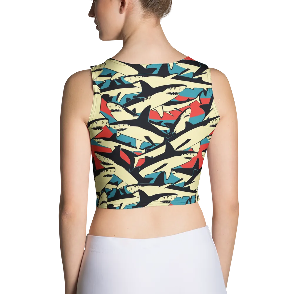 Jaws of Summer on Crop Top — Back