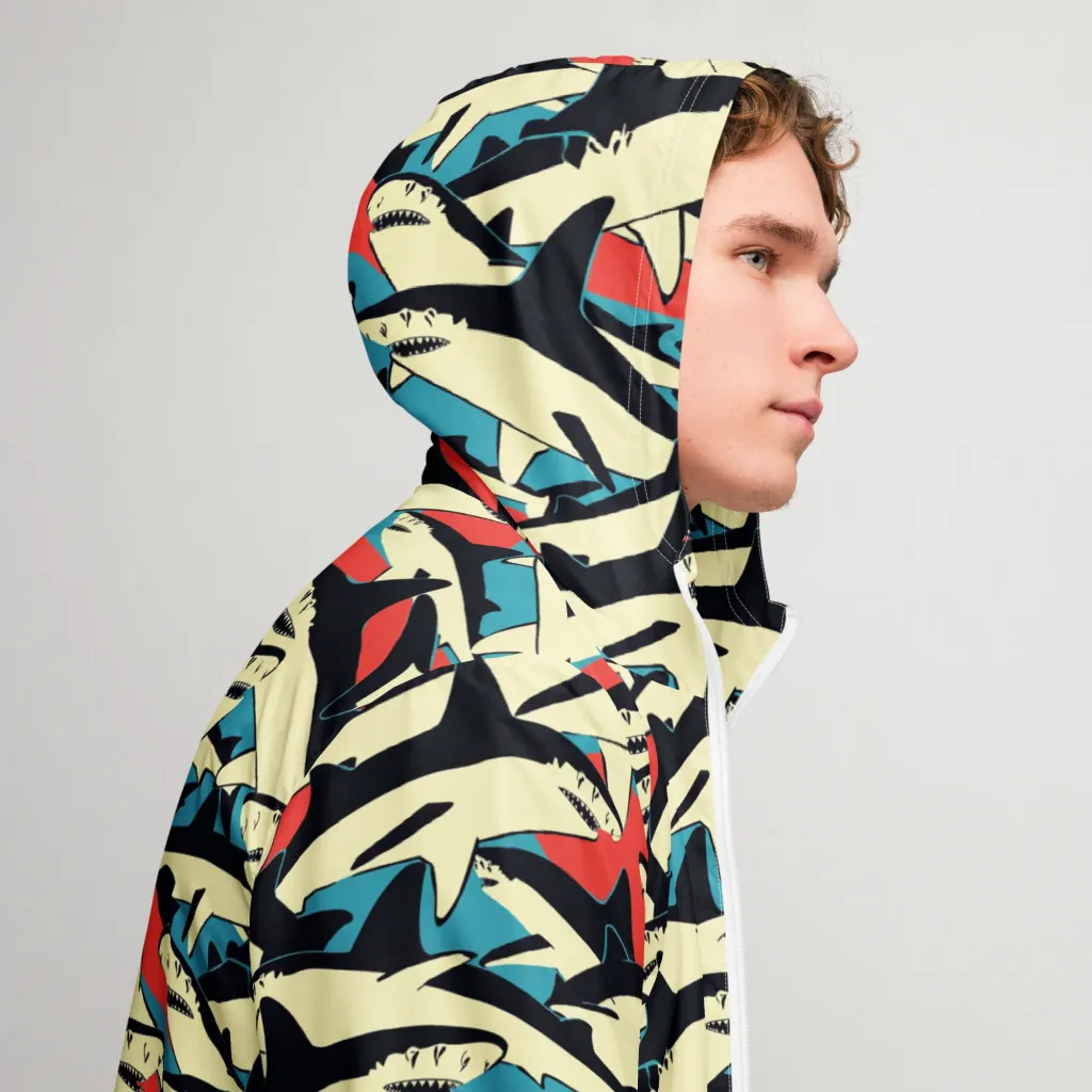 Jaws of Summer on Men's Windbreaker — Right