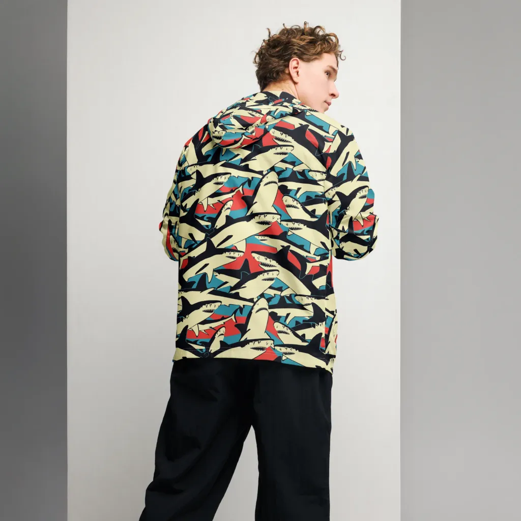Jaws of Summer on Men's Windbreaker — Back