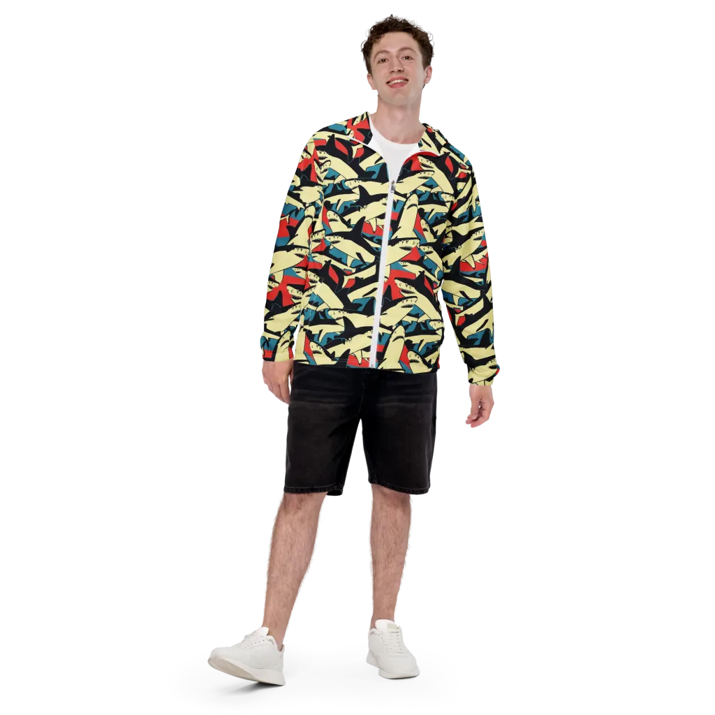 Jaws of Summer on Men's Windbreaker — Front