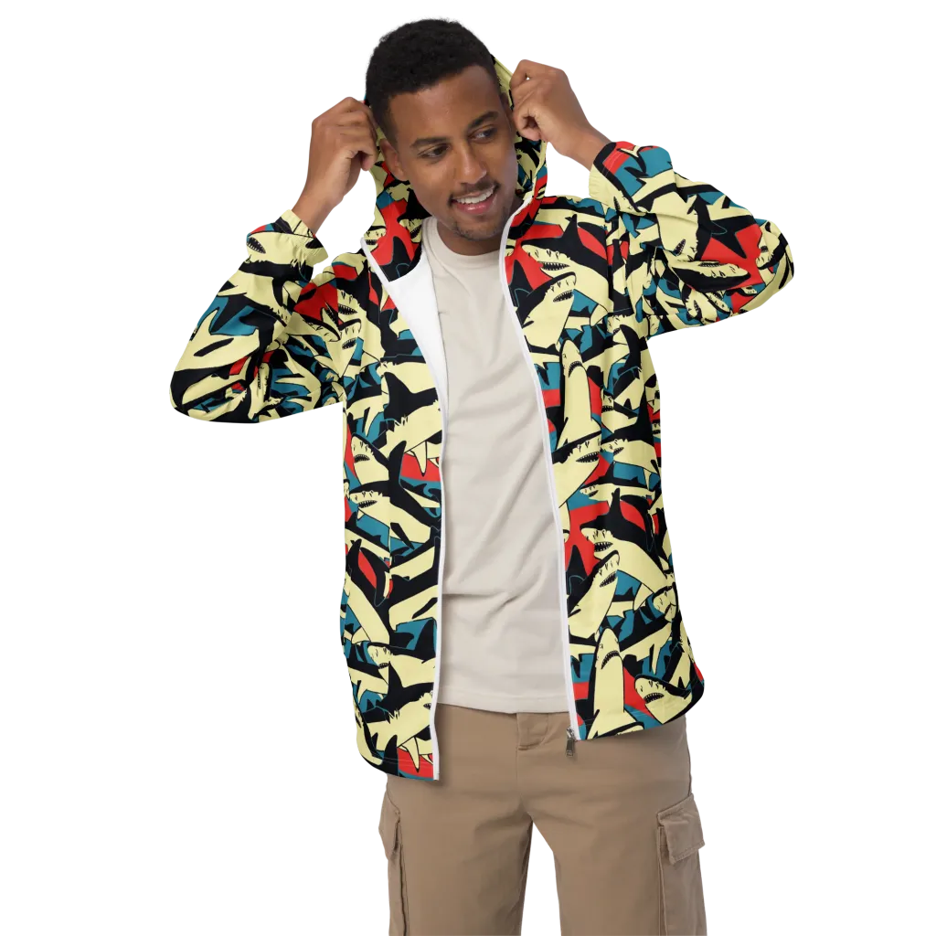 Jaws of Summer on Men's Windbreaker — Front