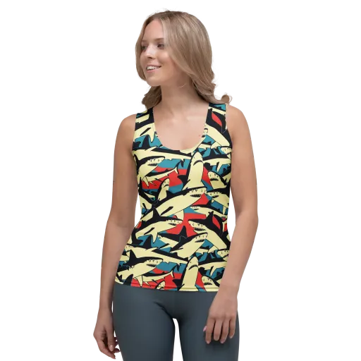 Jaws of Summer on a Women's Tank Top