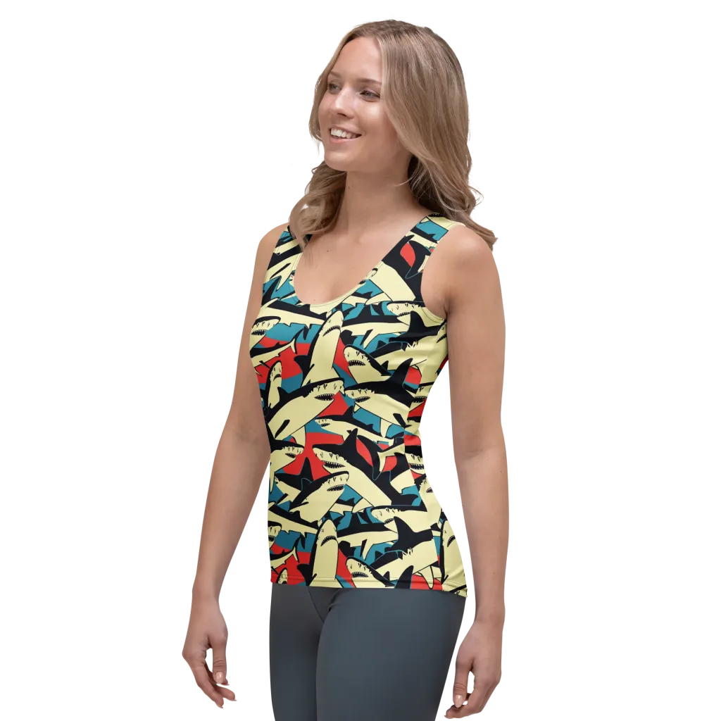 Jaws of Summer on Women's Tank Top — Left Front