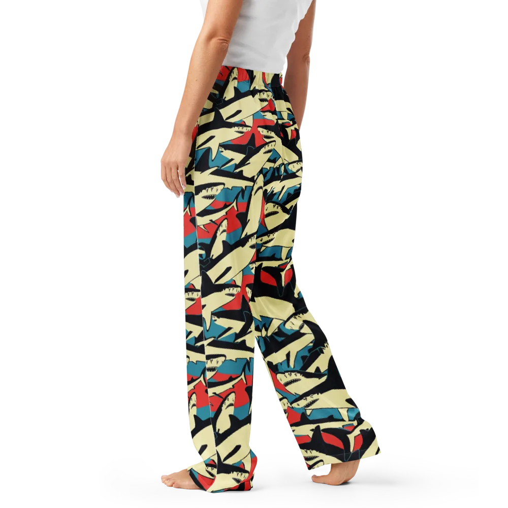 Jaws of Summer on Women's Pajama Pants — Left