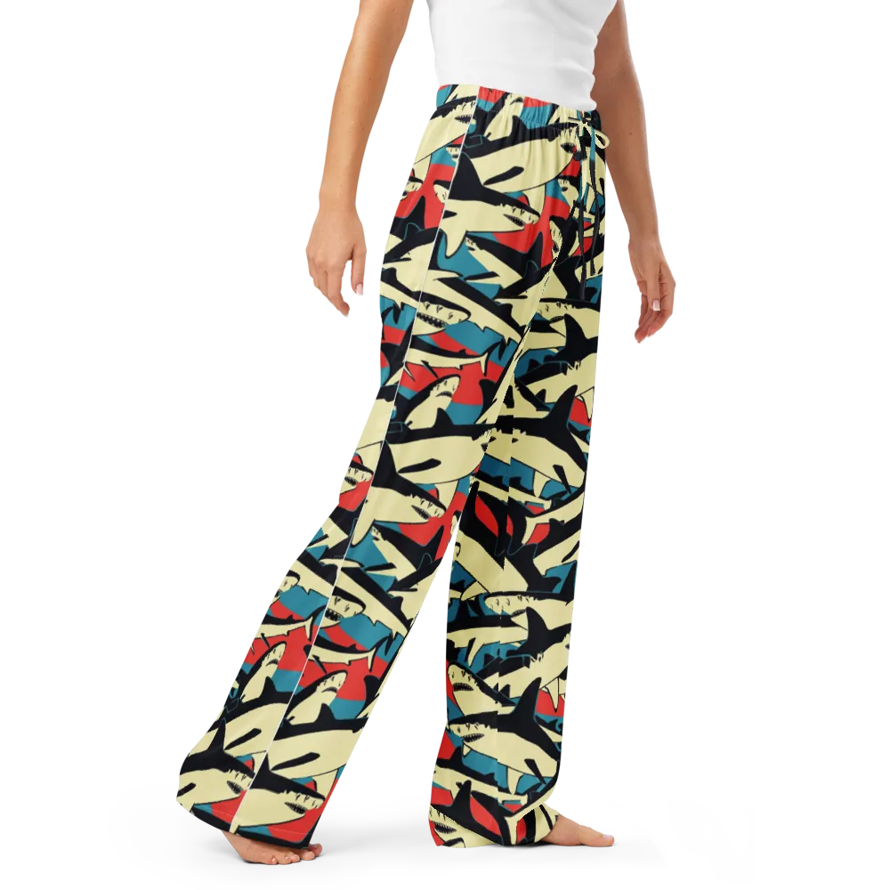 Jaws of Summer on Women's Pajama Pants — Right Front