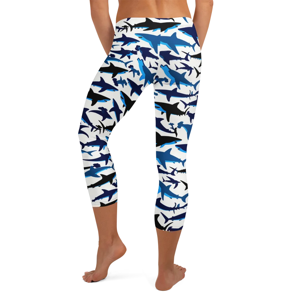 Abyssal School on Capri Leggings — Back