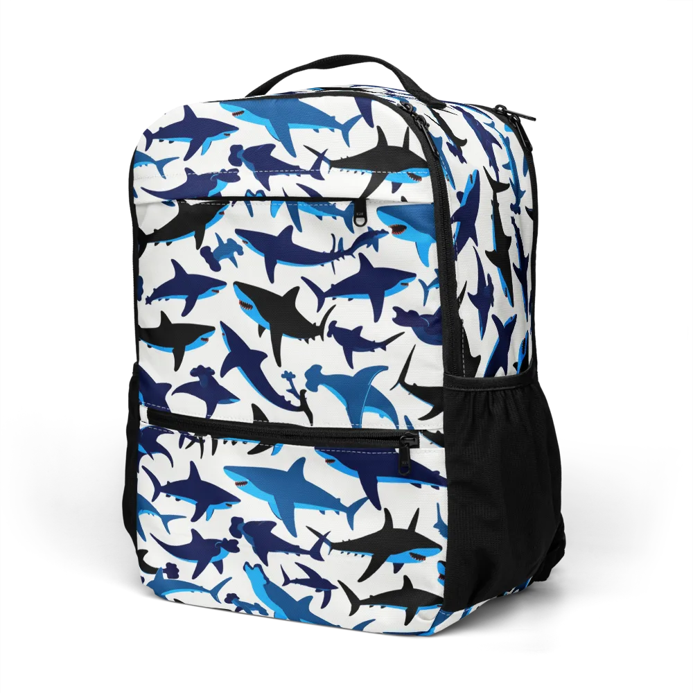 Abyssal School on Utility Backpack — Left Front