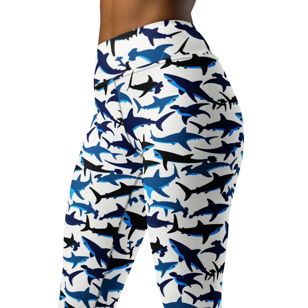 Abyssal School on Yoga Leggings — Left Front