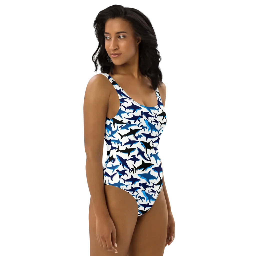 Abyssal School on One-Piece Swimsuit — Right