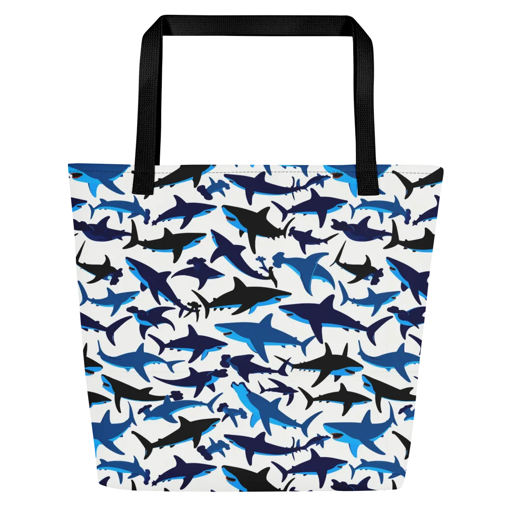 Abyssal School on Large Tote Bag W/ Pocket — Front