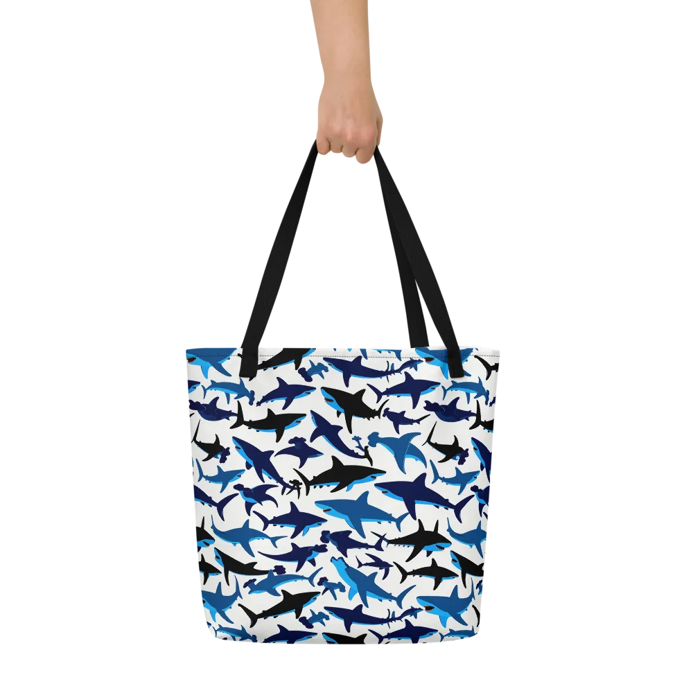 Abyssal School on Large Tote Bag W/ Pocket — Front
