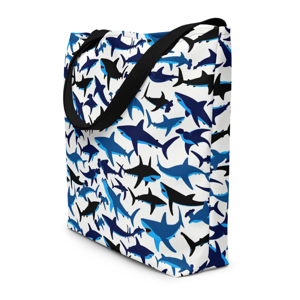 Abyssal School on Large Tote Bag W/ Pocket — Front