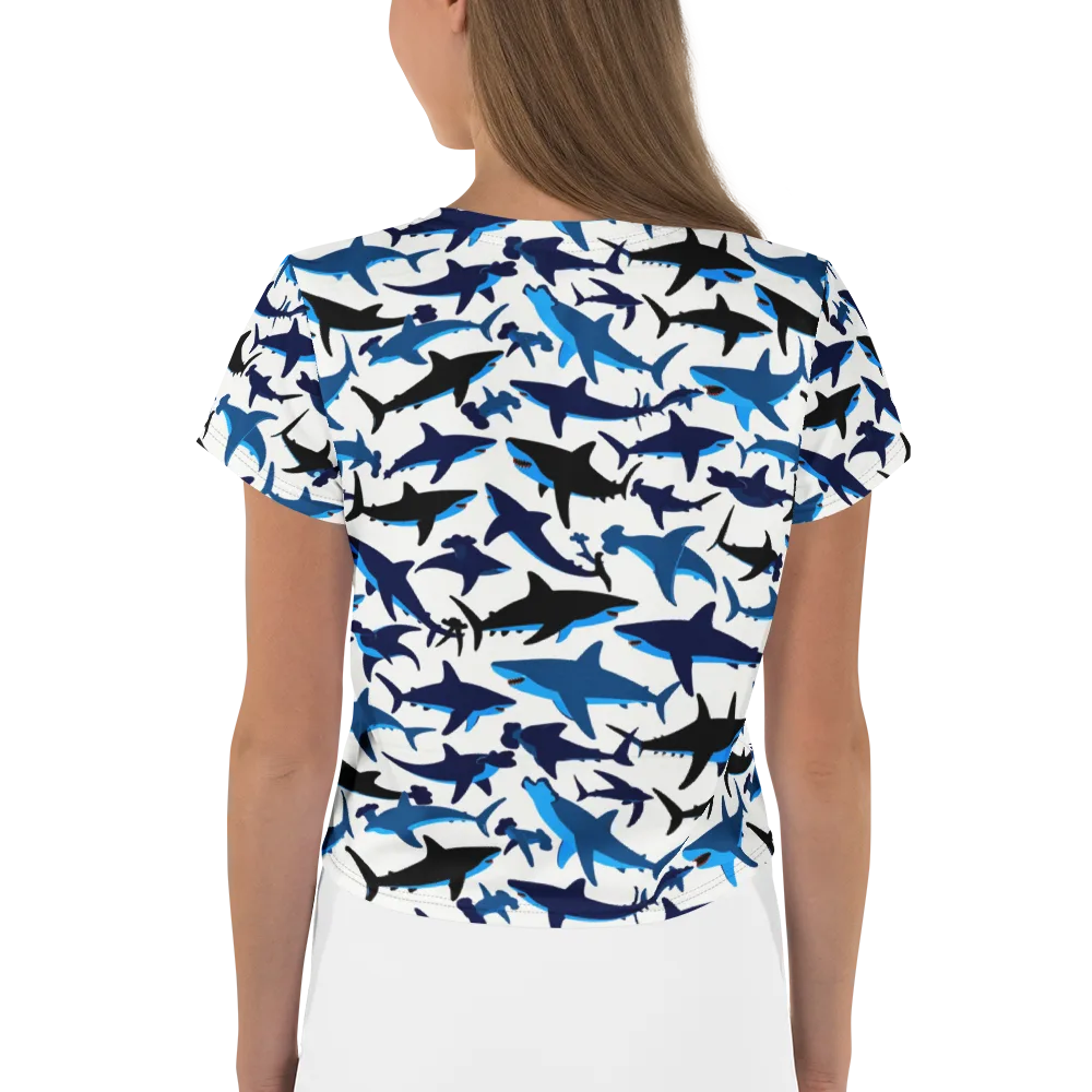 Abyssal School on Crop Tee — Back