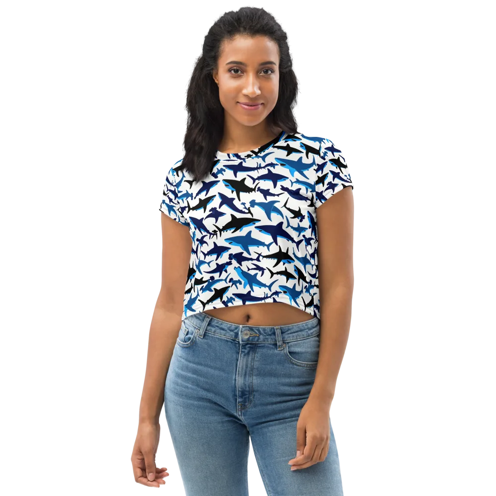 Abyssal School on Crop Tee — Front