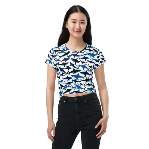 Abyssal School on a Crop Tee