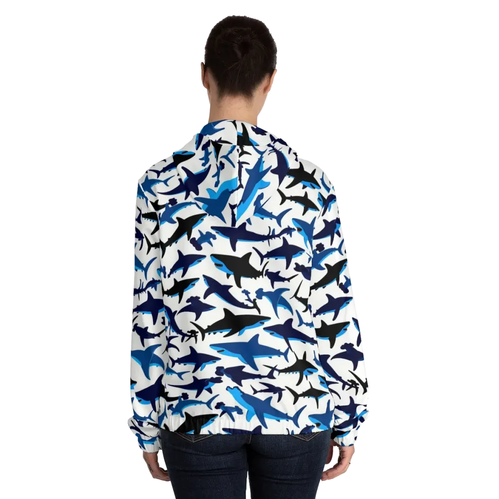 Abyssal School on Women's Full-Zip Hoodie — Back On Person