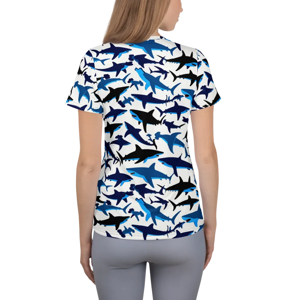 Abyssal School on Women's Athletic T-Shirt — Back