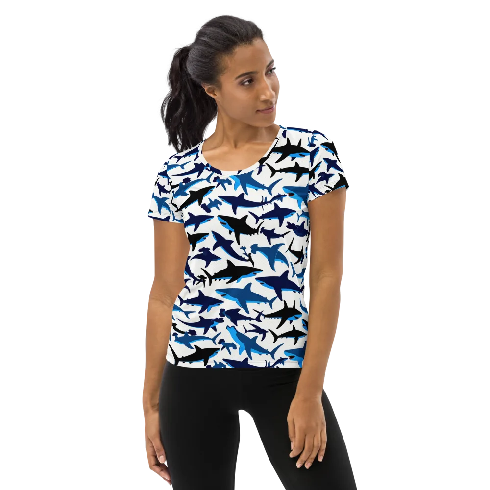 Abyssal School on Women's Athletic T-Shirt — Front