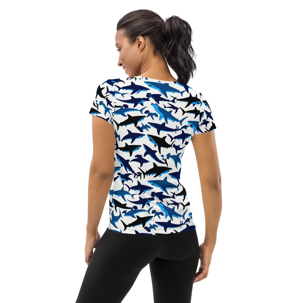 Abyssal School on Women's Athletic T-Shirt — Back
