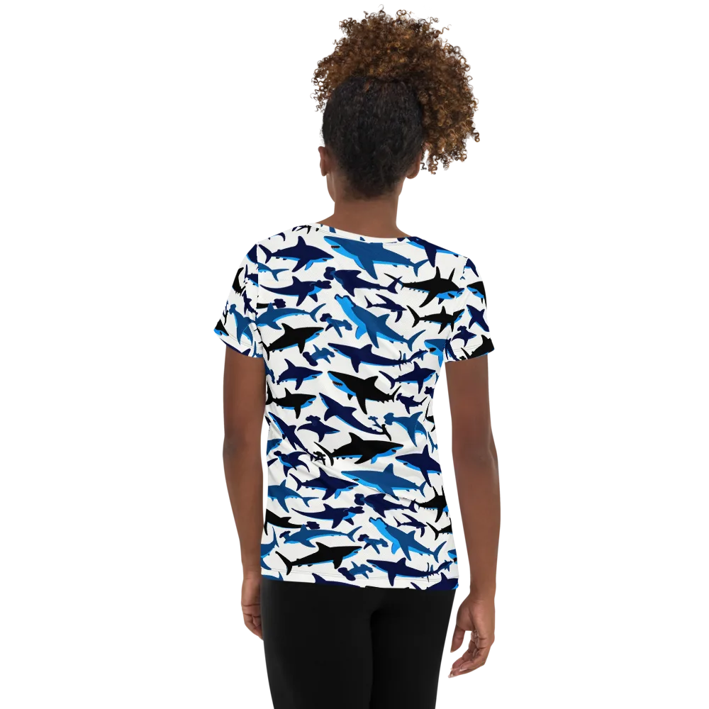 Abyssal School on Women's Athletic T-Shirt — Back