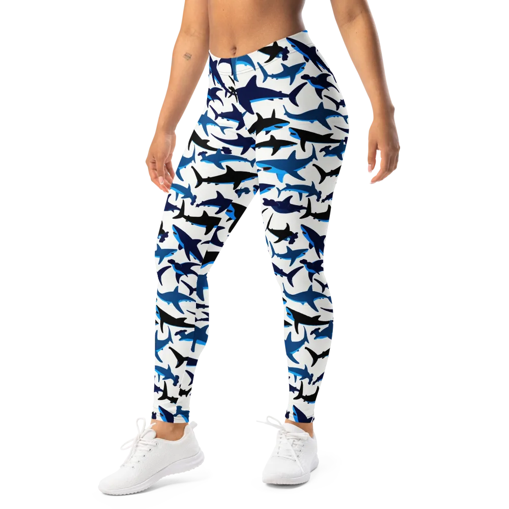 Abyssal School on Leggings — Left Front