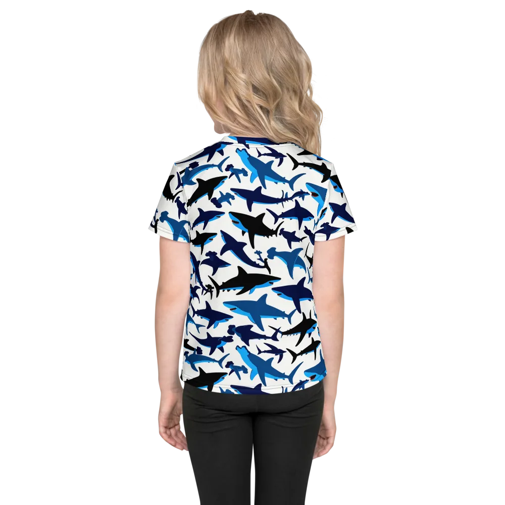 Abyssal School on Kids Crew Neck T-Shirt — Back