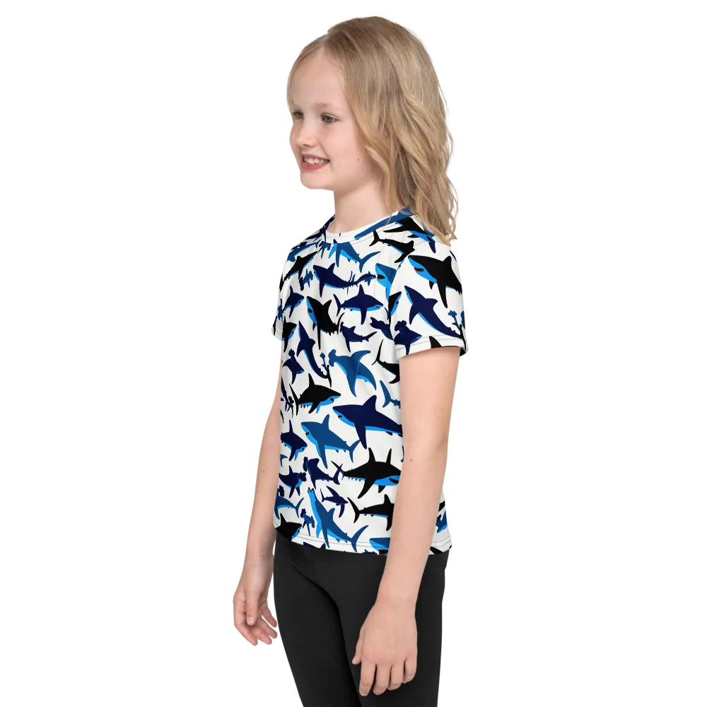 Abyssal School on Kids Crew Neck T-Shirt — Left
